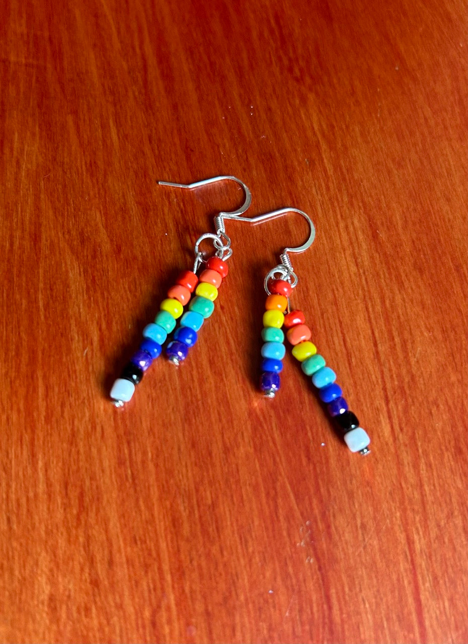 Rainbow Bright Beaded Dangles