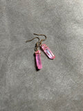 Pink crystal dangles