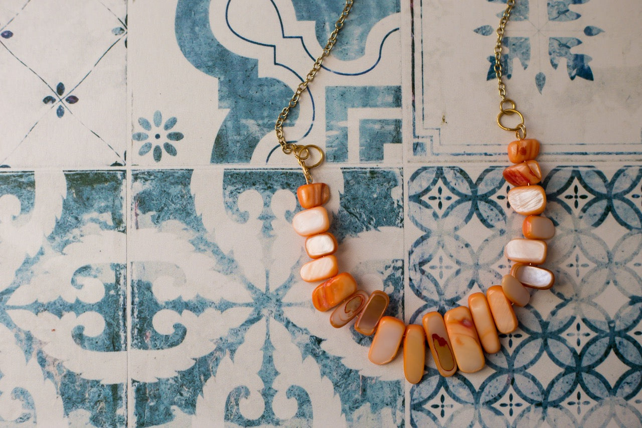 Shell statement necklace